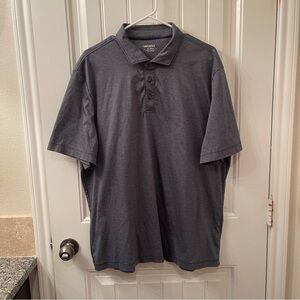 UNTUCKit Men’s XXL Blue Gray Short Sleeve Polo Shirt 100% Cotton Golf Summer